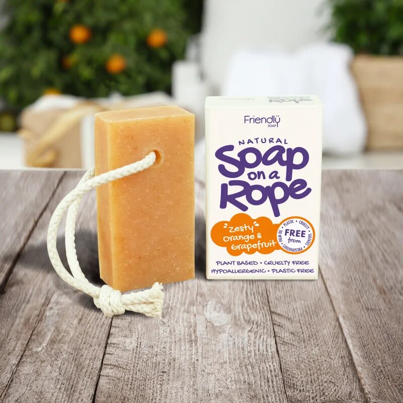 Friendly Soap Soap on a Rope Orange & Grapefruit naravno milo na vrvici 95 g
