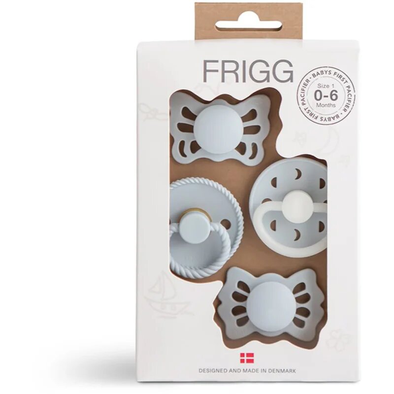 FRIGG Baby's First Pacifier​ Moonlight Sailing duda Powder Blue