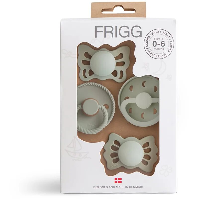 FRIGG Baby's First Pacifier​ Moonlight Sailing duda Sage