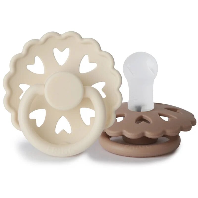 FRIGG Fairytale Round Silicone 2-Pack Size 1 duda The Ugly Duckling/The Emperors New Clothes 2 kos