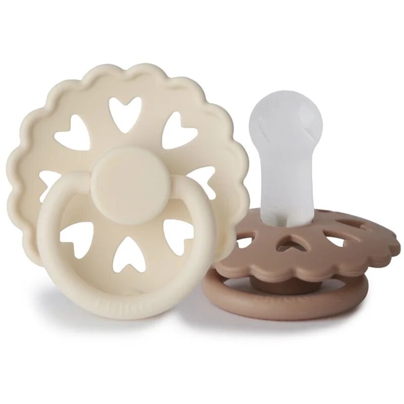 FRIGG Fairytale Round Silicone 2-Pack Size 2 duda The Ugly Duckling/The Emperors New Clothes 2 kos