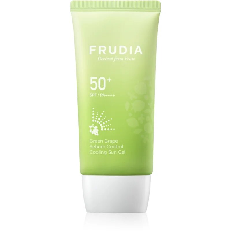 Frudia Sun Green Grape Sebum Control vlažilni gel za sončenje za mastno in mešano kožo SPF 50+ 50 g