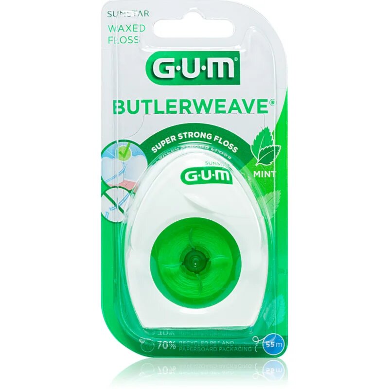 G.U.M Butlerweave voskasta zobna nitka z metinim okusom 55 m