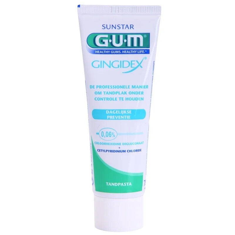 G.U.M Gingidex 006% zobna pasta proti zobnim oblogam in za zdrave dlesni 75 ml