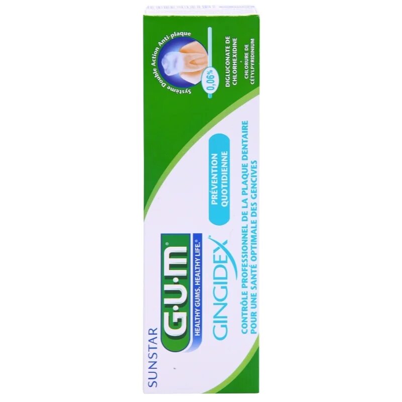 G.U.M Gingidex 006% zobna pasta proti zobnim oblogam in za zdrave dlesni 75 ml