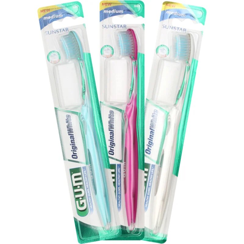 G.U.M Original White 563 Medium zobna ščetka medium 1 kos