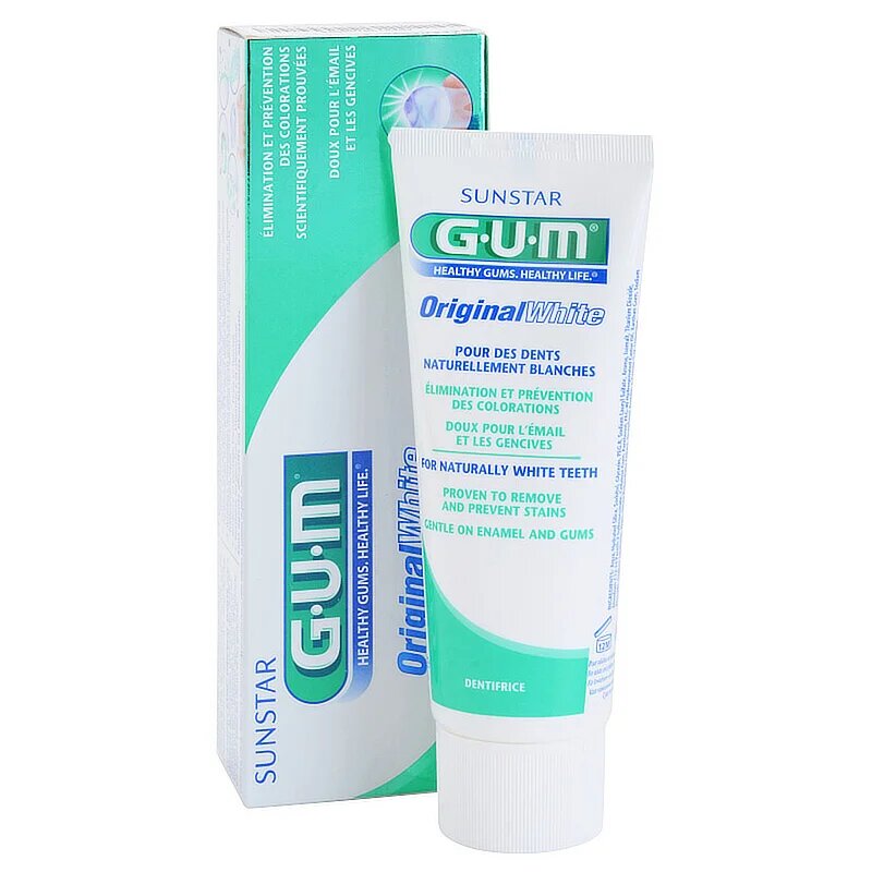G.U.M Original White zobna pasta za beljenje zob 75 ml