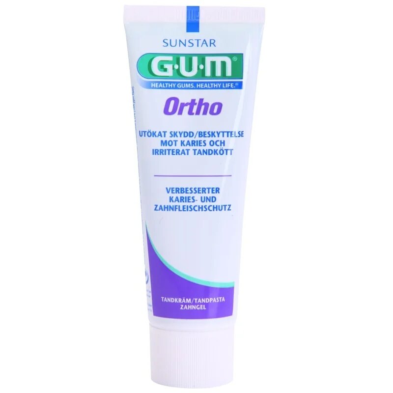 G.U.M Ortho zobna pasta za uporabnike zobnih aparatov 75 ml