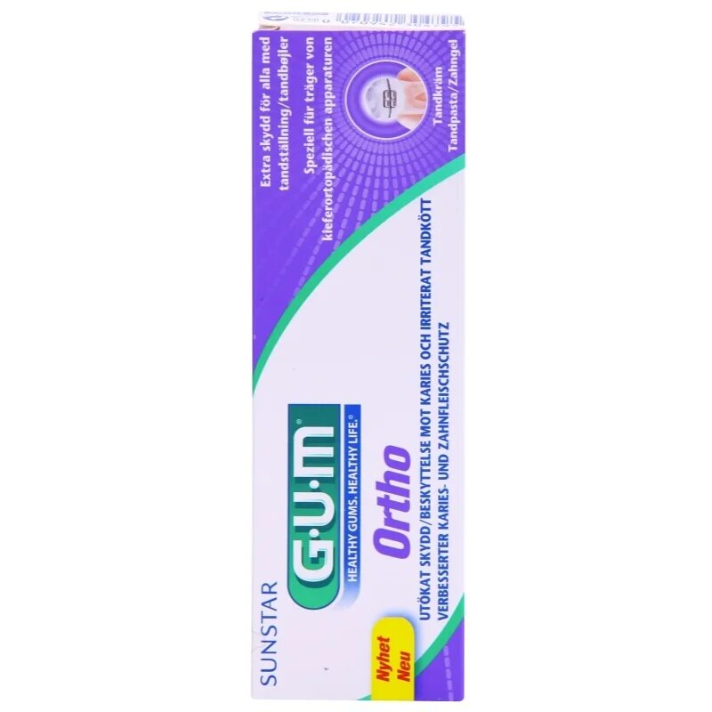 G.U.M Ortho zobna pasta za uporabnike zobnih aparatov 75 ml