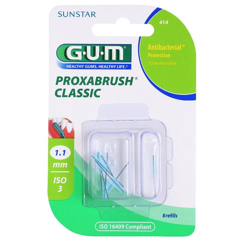 G.U.M Proxabrush Classic nadomestne medzobne ščetke v blistru 11 mm 8 kos