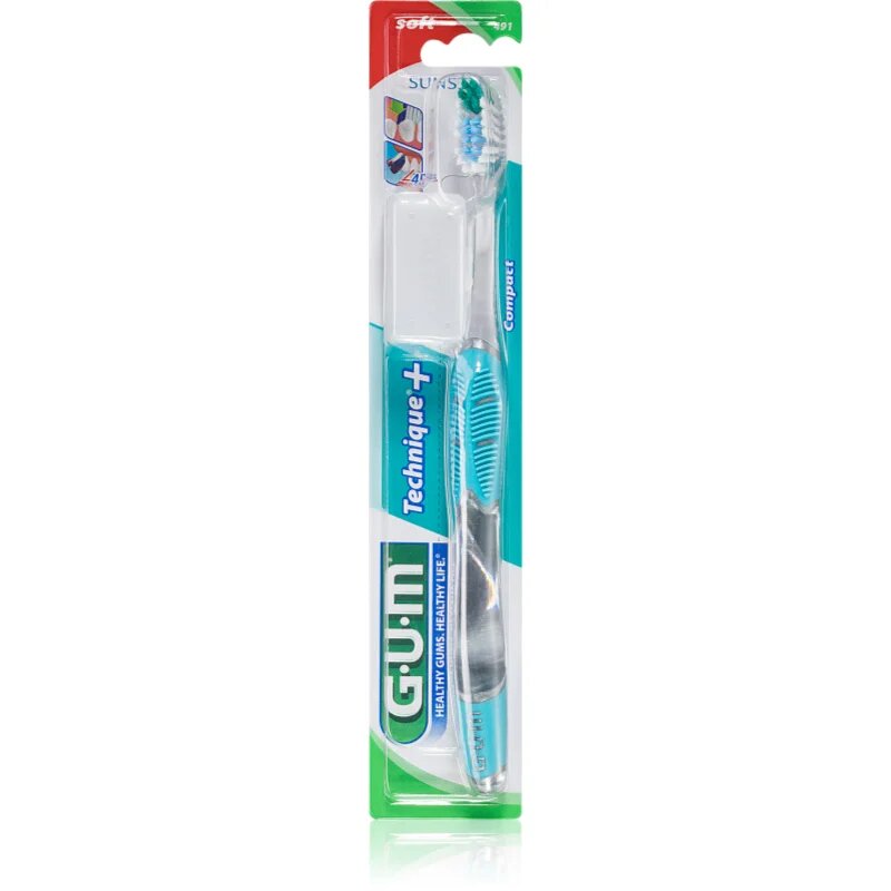 G.U.M Technique+ Compact zobna ščetka s kratko glavo soft 1 kos