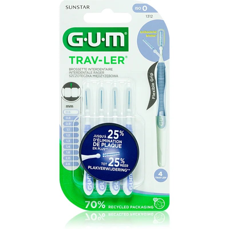 G.U.M Trav-Ler Interdental medzobne ščetke 06 mm 4 kos
