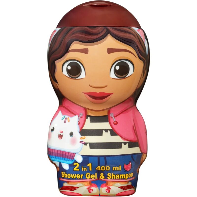 Gabby's Dollhouse 2D Kids Gentle gel za prhanje in šampon 2v1 400 ml