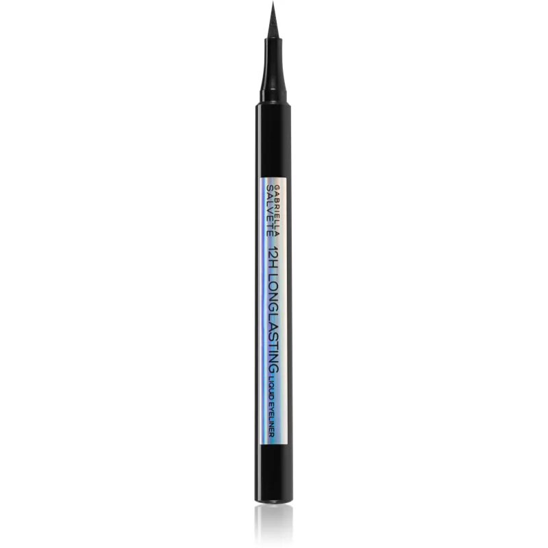 Gabriella Salvete 12H Longlasting Liquid Eyeliner tekoče črtalo v peresu za dolgoobstojen učinek odtenek Black 1.1 g