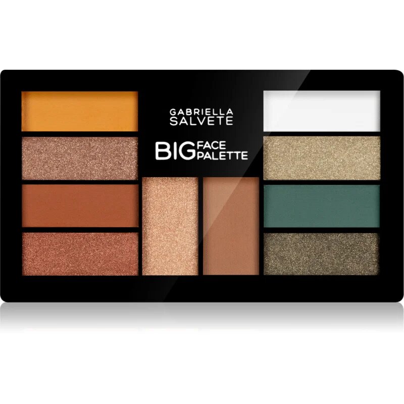 Gabriella Salvete Big Face paleta senčil za oči z osvetljevalcem z bronzerjem 01 12 g