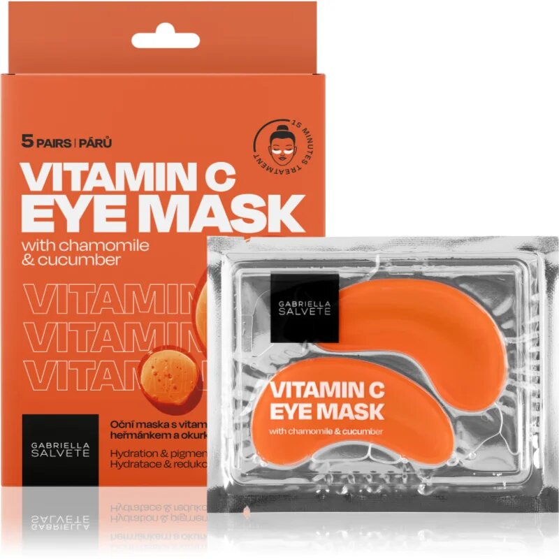 Gabriella Salvete Eye Mask Vitamin C maska za oči za osvetljevanje kože in hidratacijo 5 kos
