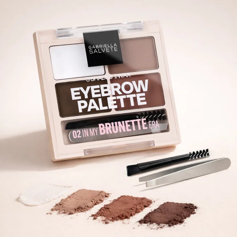 Gabriella Salvete Eyebrow Palette set za popolne obrvi odtenek 02 In My Brunette Era 5.2 g