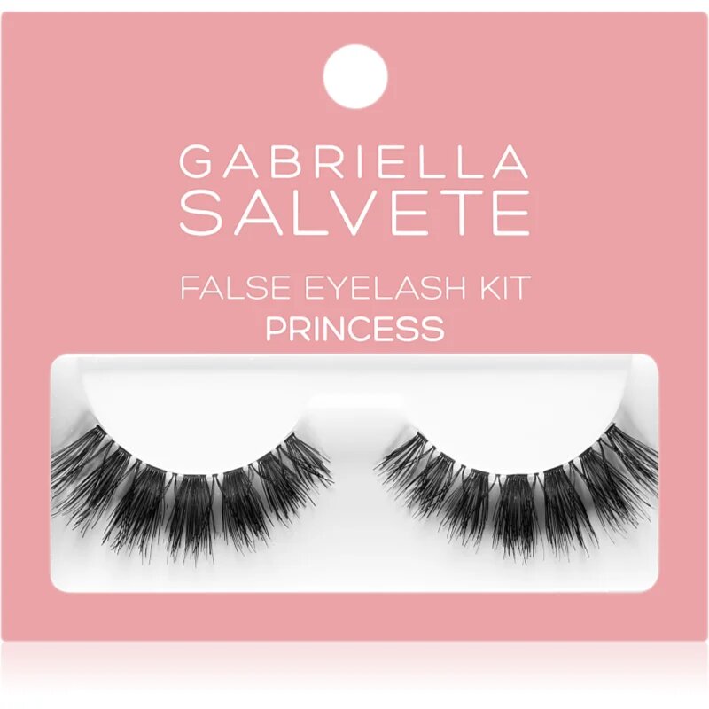 Gabriella Salvete False Eyelash Kit umetne trepalnice z lepilom vrsta Princess 1 kos