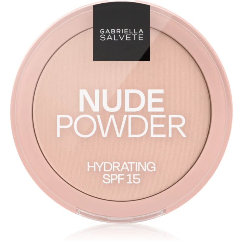 Gabriella Salvete Fixing Powder Hydrating nežni kompaktni puder SPF 15 odtenek 02 Light Nude 8 g