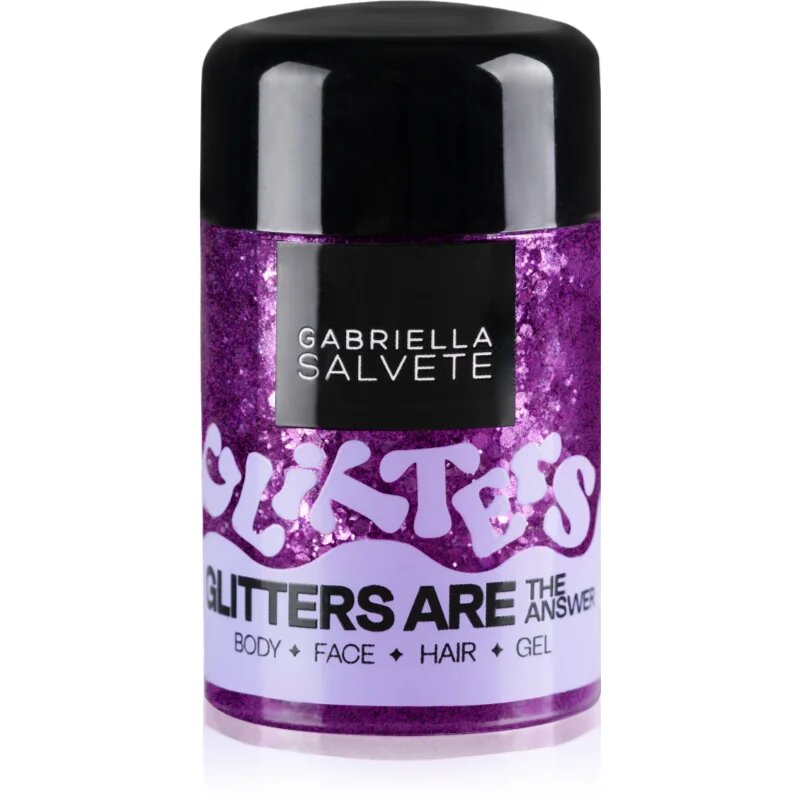 Gabriella Salvete Glitters Are The Answer bleščice za obraz in telo odtenek Violet 10 ml