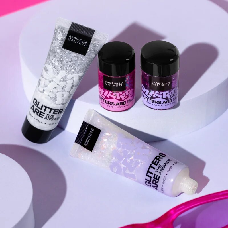Gabriella Salvete Glitters Are The Answer bleščice za obraz telo in lase odtenek Silver 30 ml