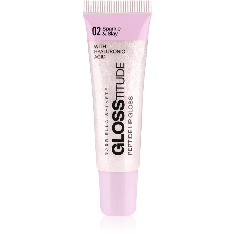 Gabriella Salvete Glosstitude Peptide Lip Gloss vlažilni sijaj za ustnice odtenek 02 Sparkle & Slay 10 ml