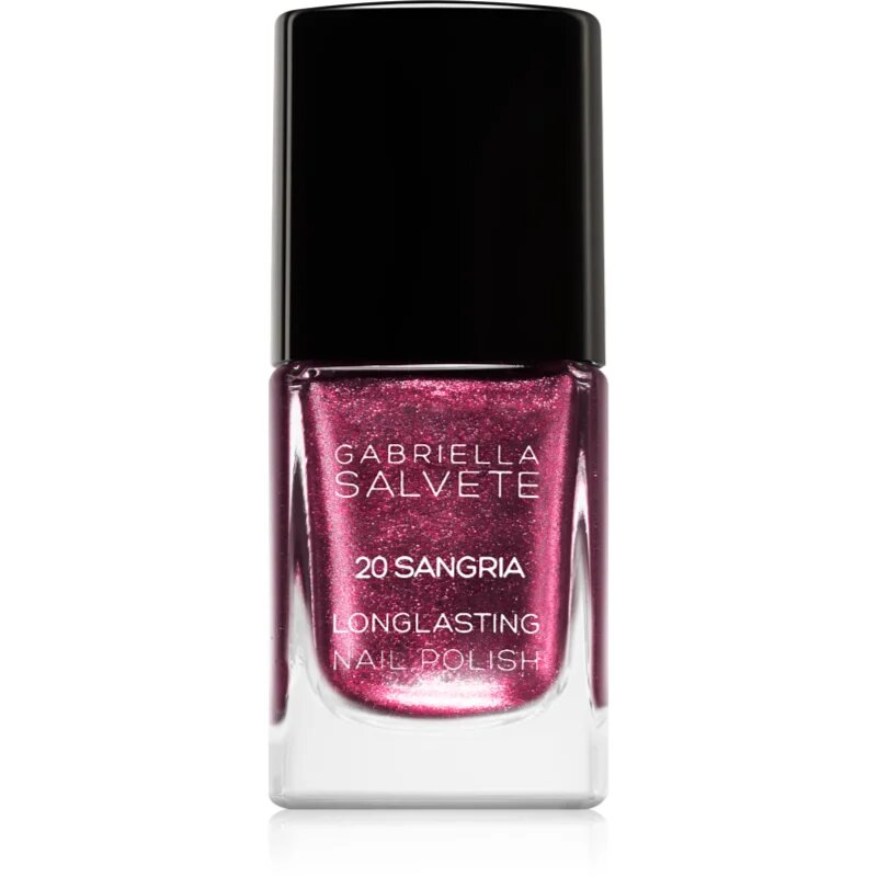 Gabriella Salvete Longlasting Enamel dolgoobstojen lak za nohte z bleščicami odtenek 20 Sangria 11 ml