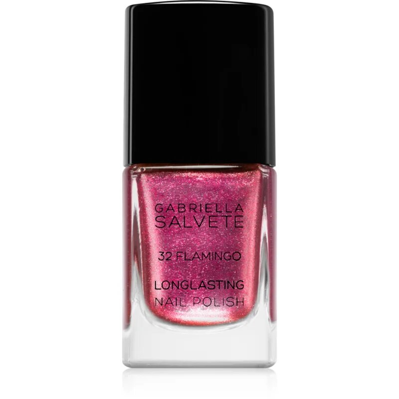 Gabriella Salvete Longlasting Enamel dolgoobstojen lak za nohte z bleščicami odtenek 32 Flamingo 11 ml