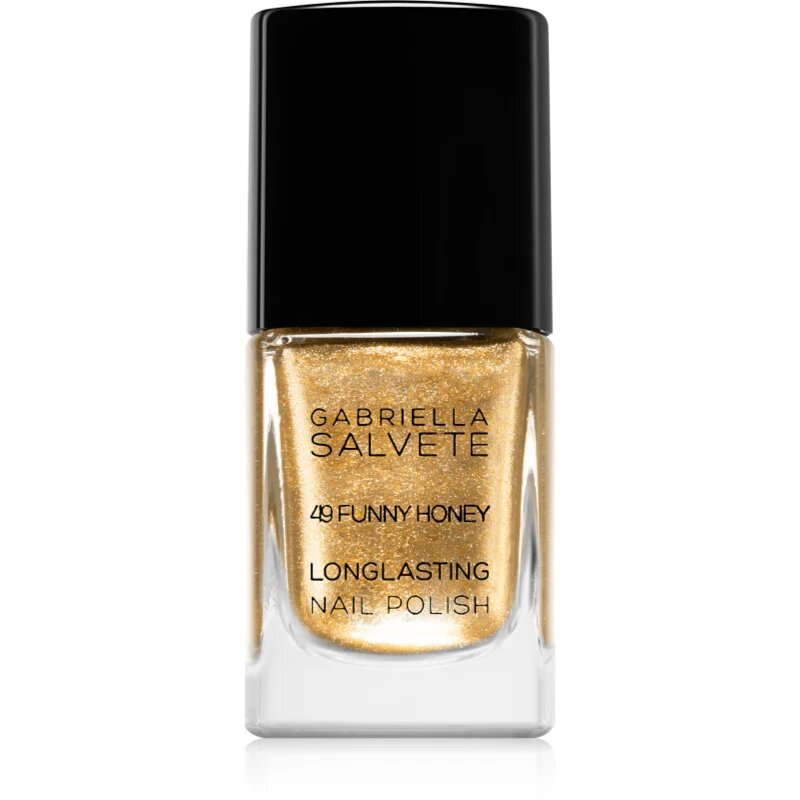 Gabriella Salvete Longlasting Enamel dolgoobstojen lak za nohte z bleščicami odtenek 49 Funny Honey 11 ml