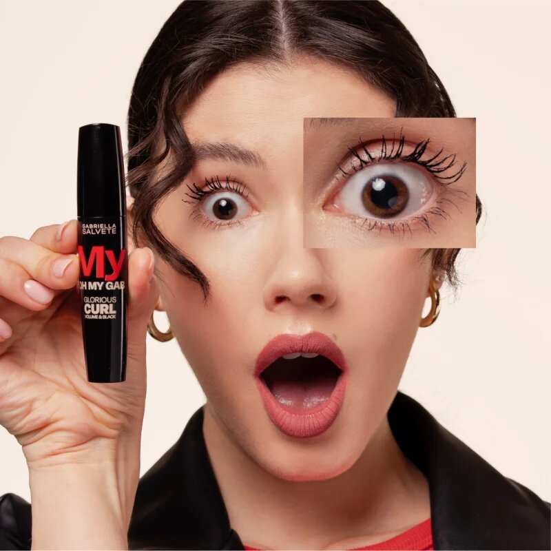 Gabriella Salvete Oh My Gab! My Curl maskara za volumen in privihanje trepalnic odtenek Black 14 ml