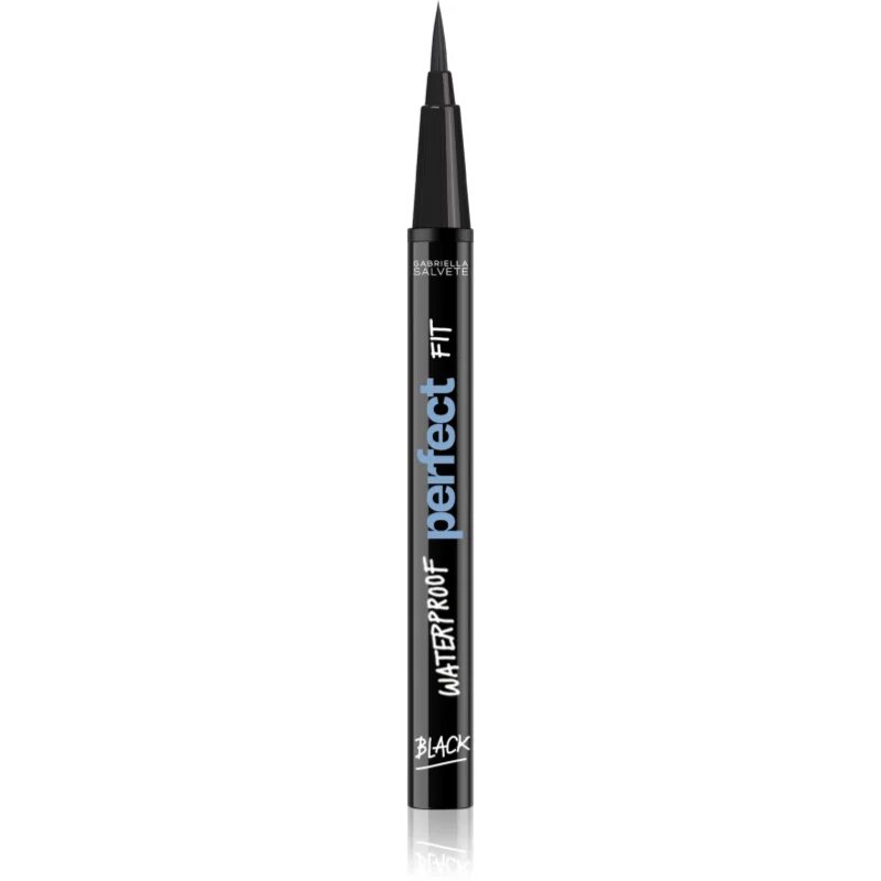 Gabriella Salvete Perfect Fit Waterproof vodoodporno tekoče črtalo za oči v peresu odtenek Black 0.6 ml