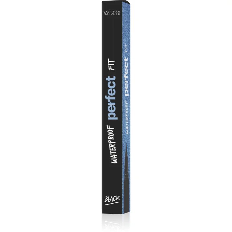 Gabriella Salvete Perfect Fit Waterproof vodoodporno tekoče črtalo za oči v peresu odtenek Black 0.6 ml