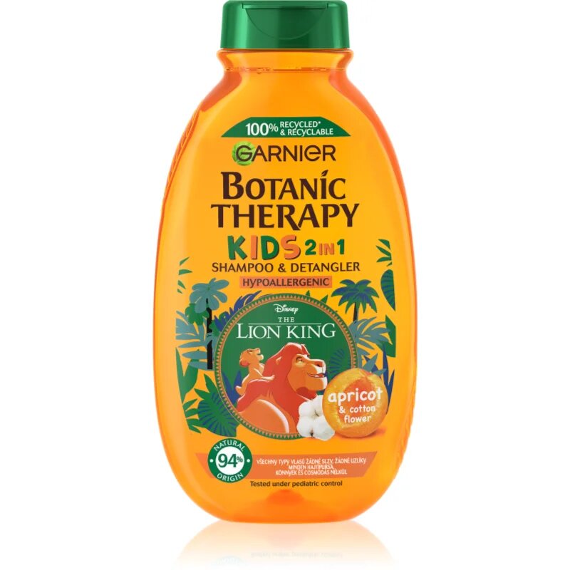 Garnier Botanic Therapy Disney Kids šampon in balzam 2 v1 za lažje razčesavanje las za otroke 400 ml