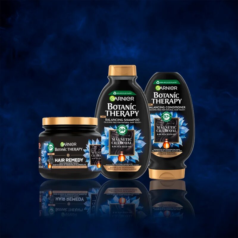 Garnier Botanic Therapy Magnetic Charcoal šampon za mastno lasišče in suhe konice las 400 ml