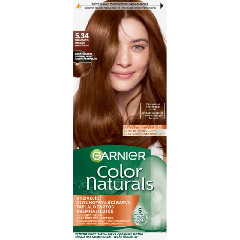 Garnier Color Naturals Creme barva za lase odtenek 5.34 Mahagony Brown 1 kos