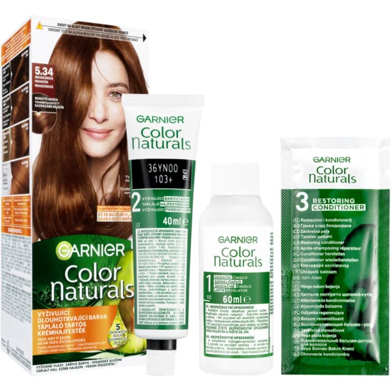 Garnier Color Naturals Creme barva za lase odtenek 5.34 Mahagony Brown 1 kos