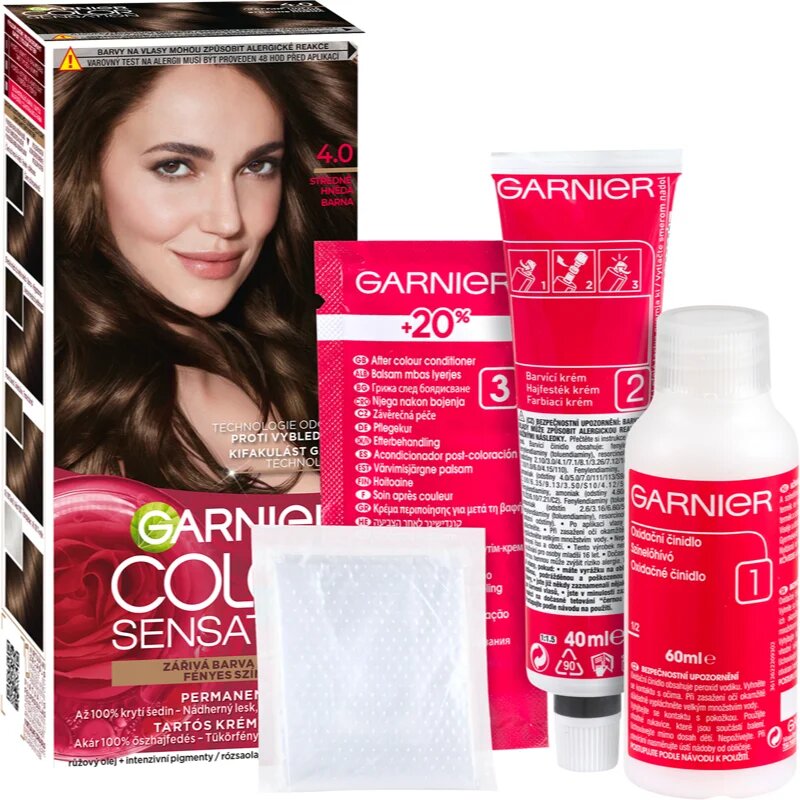 Garnier Color Sensation barva za lase odtenek 4.0 Medium Brown 1 kos
