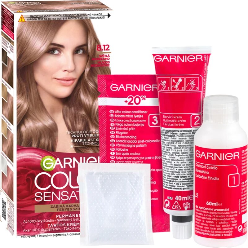 Garnier Color Sensation barva za lase odtenek 8.12 Light Roseblonde 1 kos