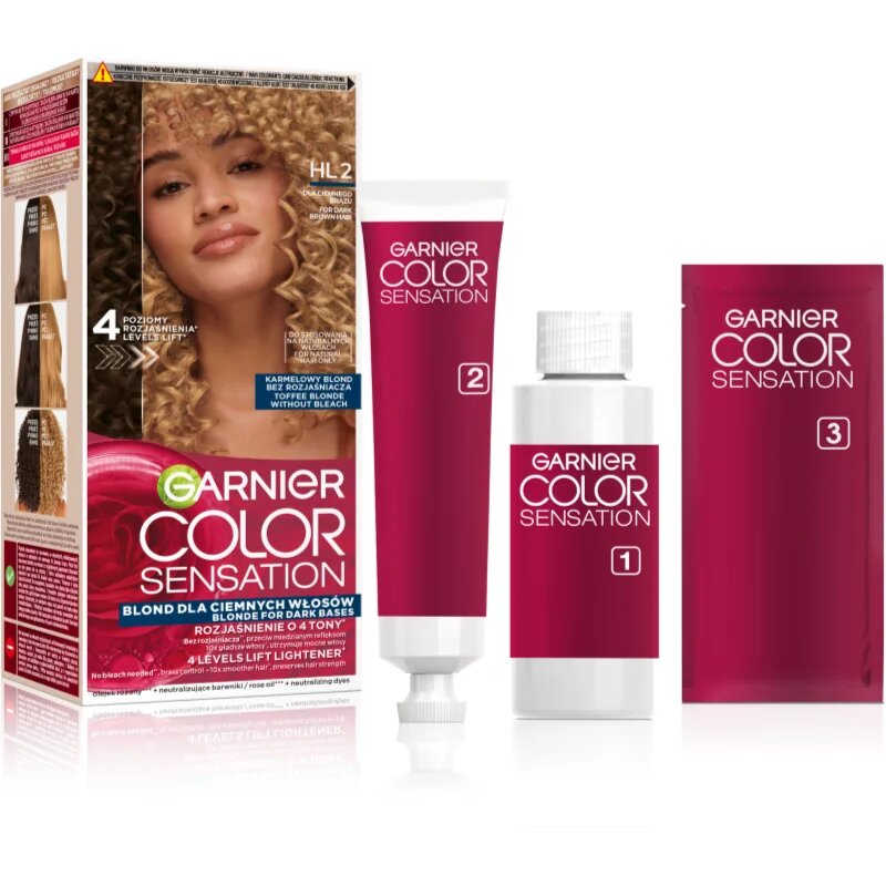 Garnier Color Sensation barva za lase za posvetlitev las odtenek HL2 Dark Brown Hair 1 kos