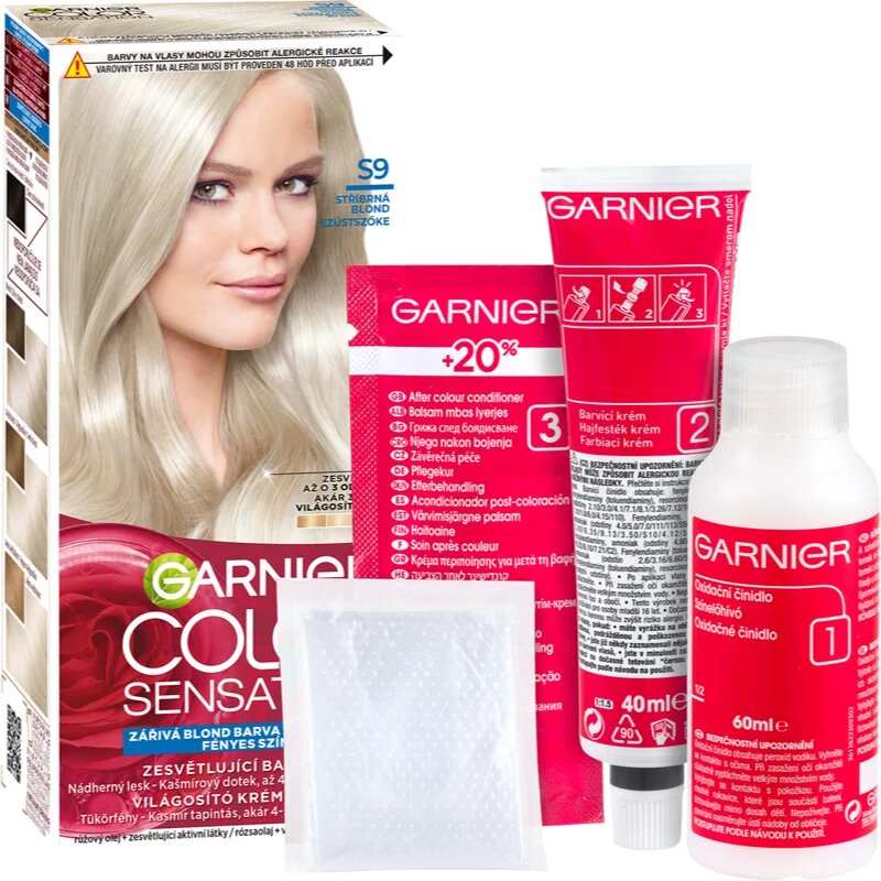 Garnier Color Sensation The Vivids barva za lase odtenek S9 Silver Diamond Blond 1 kos
