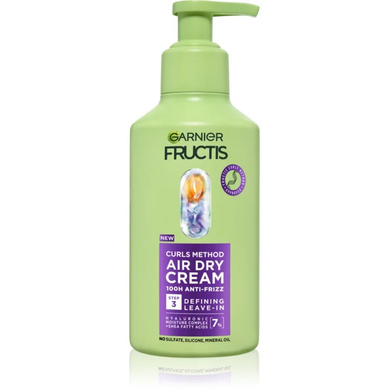 Garnier Fructis Curls Method krema brez spiranja za valovite in kodraste lase 260 ml