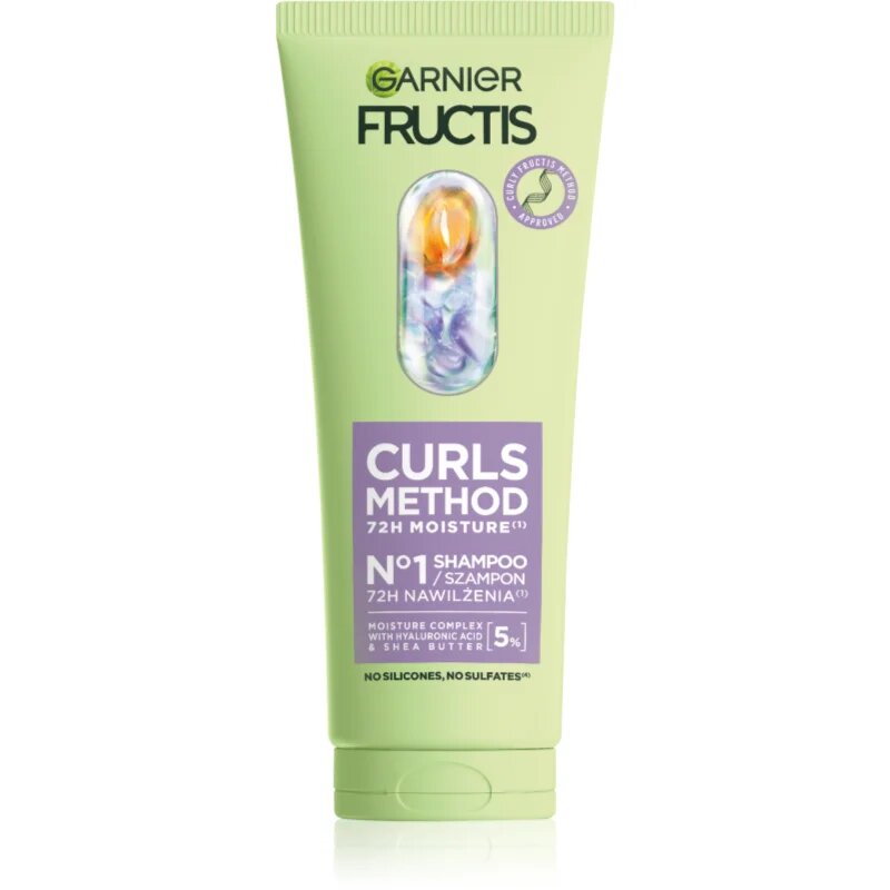 Garnier Fructis Curls Method vlažilni šampon za valovite in kodraste lase 200 ml