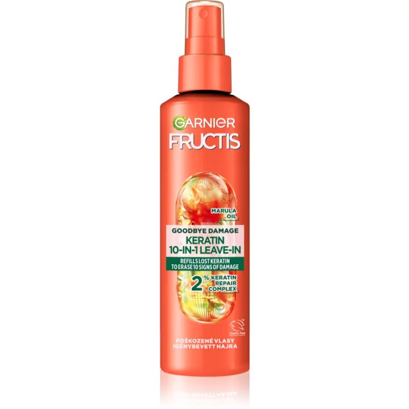 Garnier Fructis Goodbye Damage pršilo brez spiranja s keratinom 150 ml