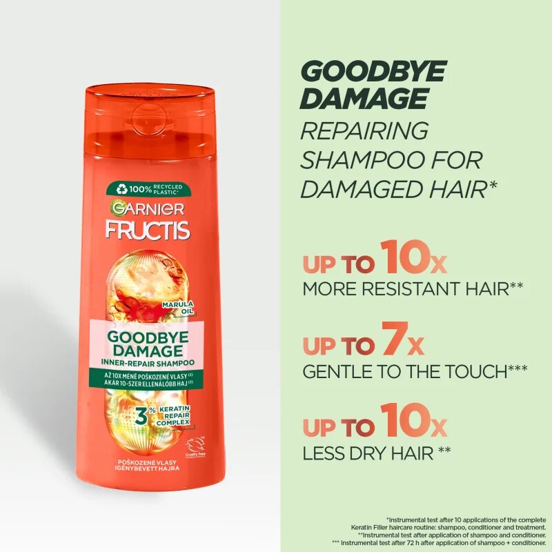 Garnier Fructis Goodbye Damage šampon za okrepitev las za poškodovane lase 400 ml