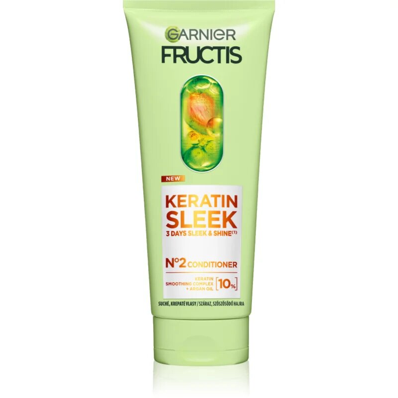 Garnier Fructis Keratin Sleek balzam za suhe in krhke lase 200 ml