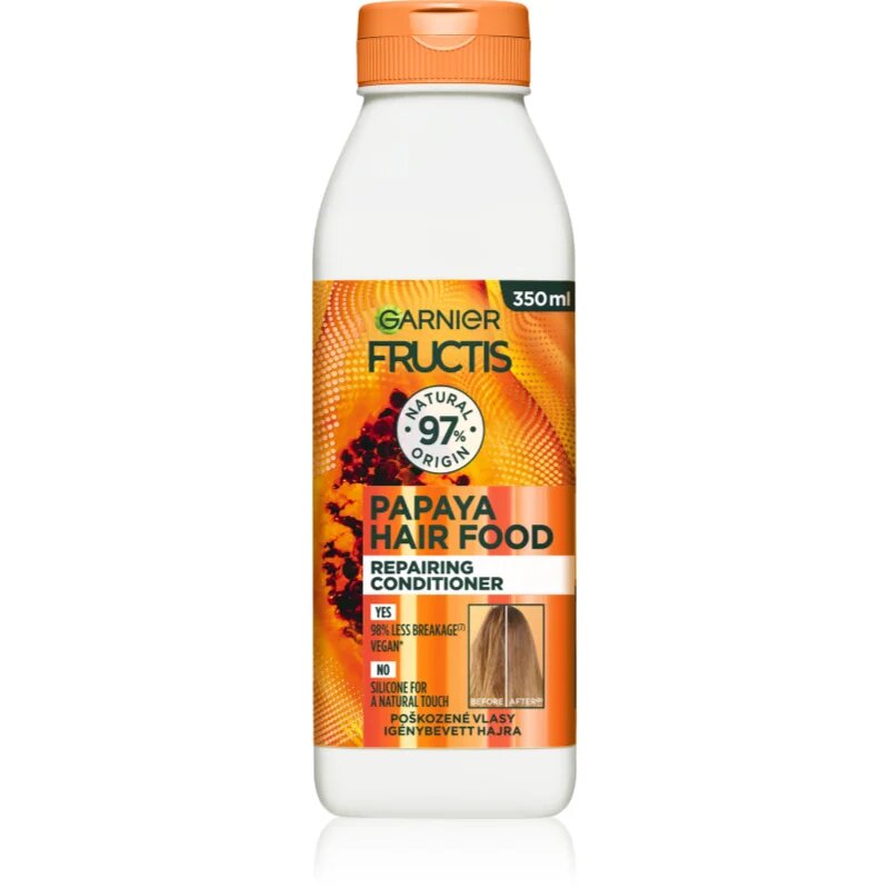 Garnier Fructis Papaya Hair Food regeneracijski balzam za poškodovane lase 350 ml