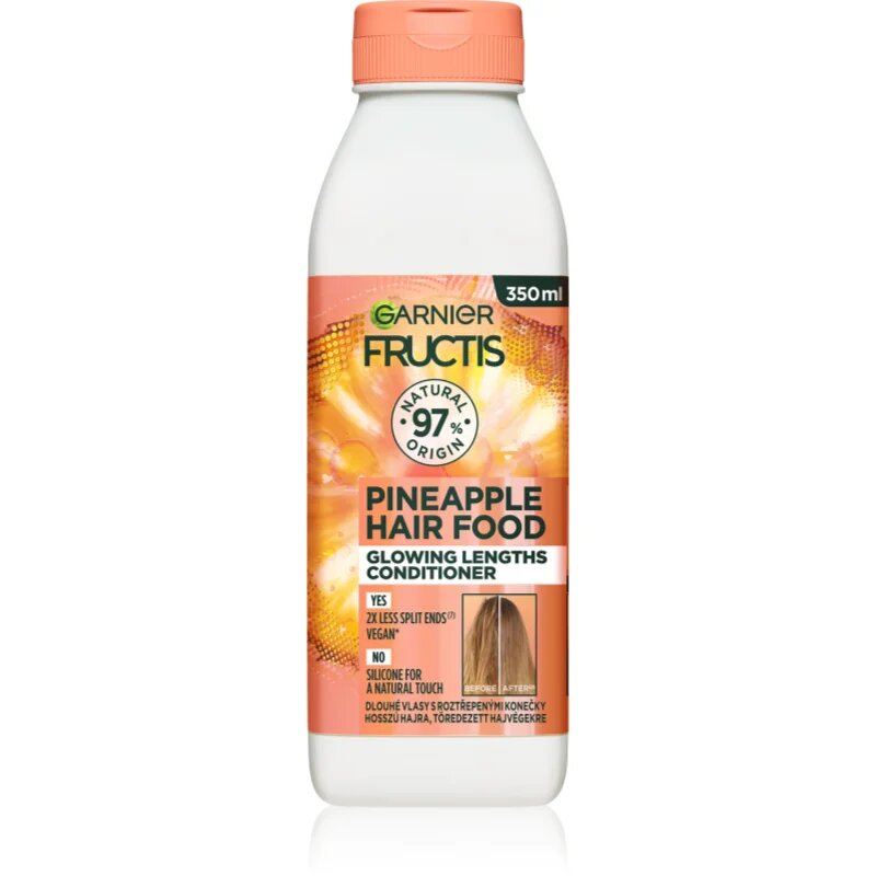 Garnier Fructis Pineapple Hair Food balzam za sijaj za dolge lase 350 ml