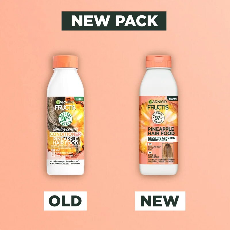 Garnier Fructis Pineapple Hair Food balzam za sijaj za dolge lase 350 ml
