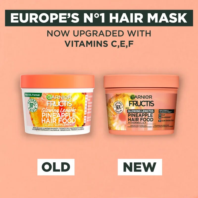 Garnier Fructis Pineapple Hair Food maska za lase za razcepljene konice 400 ml