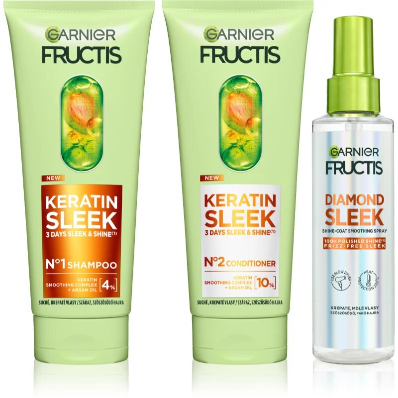 Garnier Fructis Sleek Routine set za suhe lase